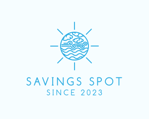 Summer Sun Outline  logo design