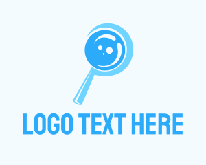 Search Engine - Blue Magnifying Glass logo design