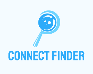 Finder - Blue Magnifying Glass logo design