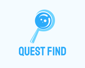 Seek - Blue Magnifying Glass logo design