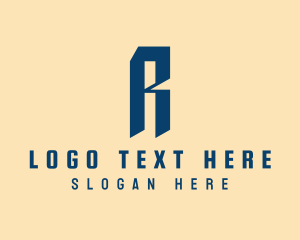 Letter R - Blue Letter R Company logo design