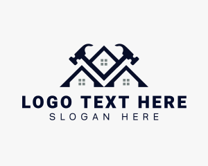 Roof - Residential Builder Hammer logo design