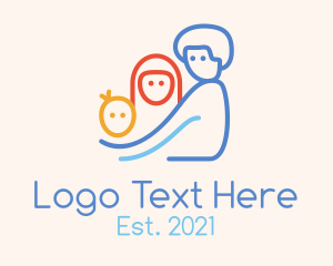 Obstetrician - Monoline Minimalist Family logo design