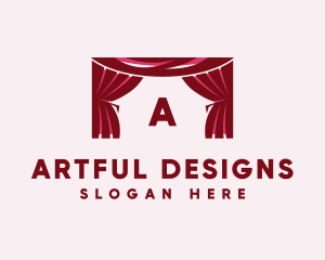 Theater Curtain Decor logo design