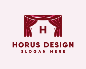 Theater Curtain Decor logo design