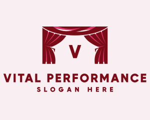 Performance - Theater Curtain Decor logo design