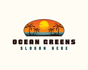 Summer Sunset Beach logo design