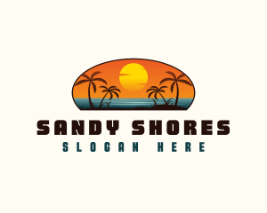 Summer Sunset Beach logo design