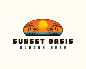 Summer Sunset Beach logo design