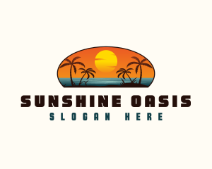 Summer Sunset Beach logo design