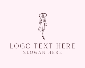 Girl - Fashion Stylist Seamstress logo design