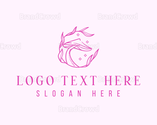 Natural Leaf Mushroom Logo