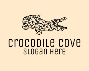 Crocodile - Simple Crocodile Line Art logo design