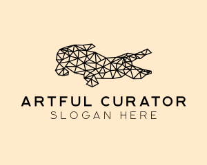 Simple Crocodile Line Art logo design