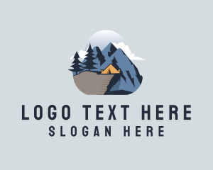 Mountain - Everest Camp Tent logo design