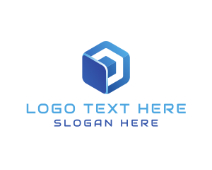 Geometric Cube Technology logo design