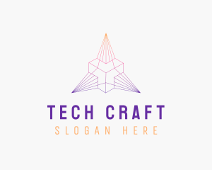 Developer - Tech Pyramid Developer logo design