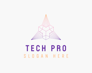 Developer - Tech Pyramid Developer logo design