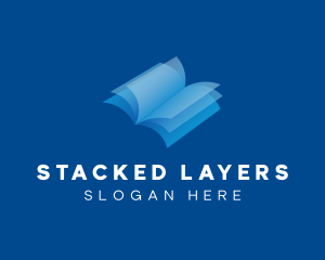 Layered - Open Book Business logo design