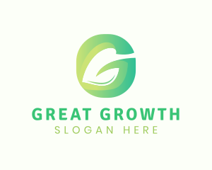 Eco Letter G Leaf logo design