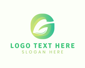 Health - Eco Letter G Leaf logo design
