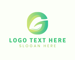 Eco Letter G Leaf Logo