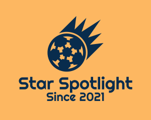 Blue Soccer Meteor  logo design