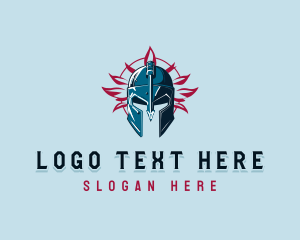 Armor - Spartan Helmet Armor logo design