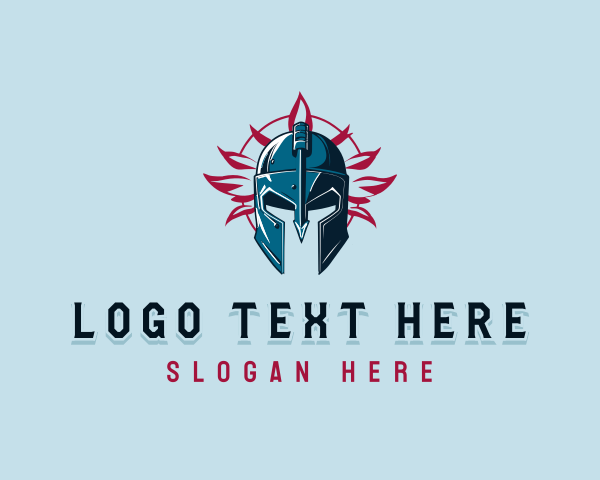 Armor - Spartan Helmet Armor logo design