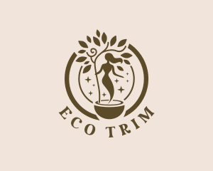 Eco Wellness Woman logo design