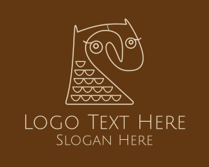 Tutorial Center - Abstract Owl Bird Art logo design