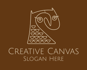 Art - Abstract Owl Bird Art logo design