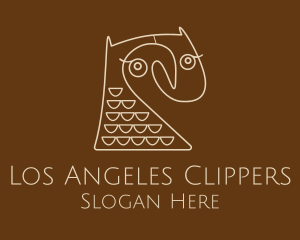 Abstract Owl Bird Art logo design