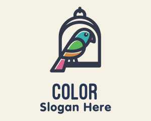 Pet Shop - Minimalist Colorful Bird logo design