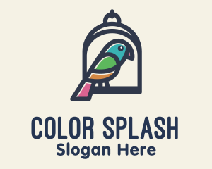 Minimalist Colorful Bird logo design