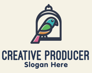 Exotic - Minimalist Colorful Bird logo design