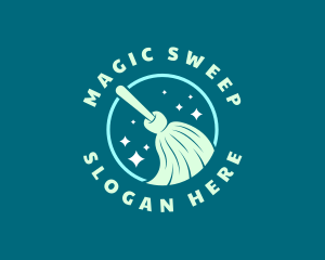 Sweep Broom Housekeeping logo design