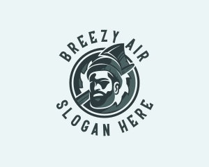 Lumberjack Axe Beard Man logo design