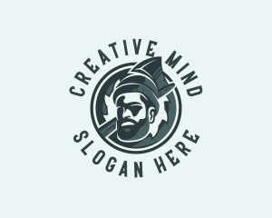 Lumberjack Axe Beard Man logo design