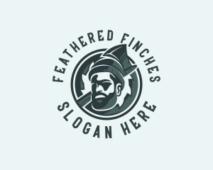 Lumberjack Axe Beard Man logo design