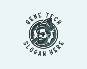 Lumberjack Axe Beard Man logo design