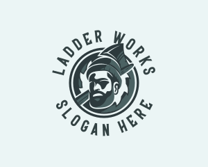 Lumberjack Axe Beard Man logo design