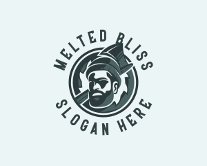 Lumberjack Axe Beard Man logo design