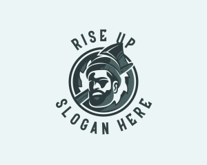 Lumberjack Axe Beard Man logo design