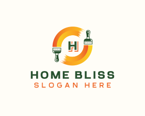 Paintbrush Home Improvement logo design