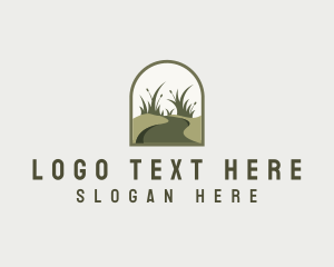 Agriculture - Grass Landscaping Lawn logo design