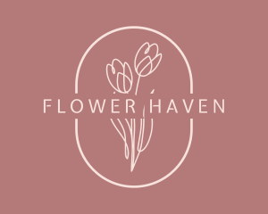 Minimalist Flower Company logo design