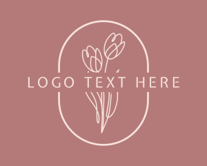 Vlog - Minimalist Flower Company logo design
