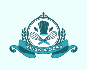 Baker Whisk Toque logo design