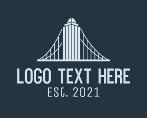 Brooklyn - Tourist Bridge Structure logo design